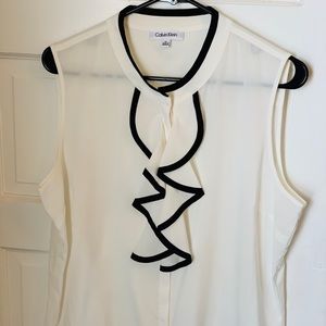 Blouse Calvin Klein white office/casual look